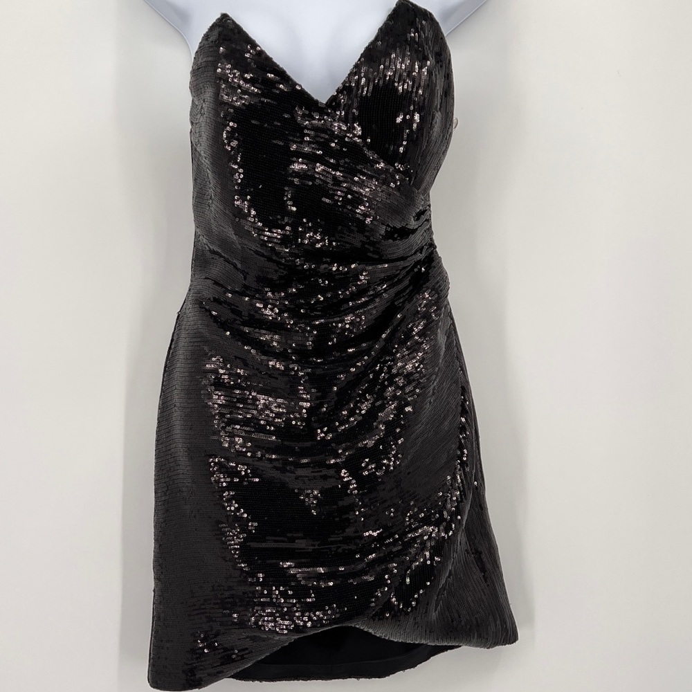 Retrofete Carolyn Black Sequin Dress - Size M